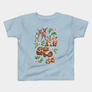 Forest Friends in Spring Kids T-Shirt